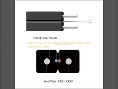 GJXH 2 Núcleos FTTH Interior LZSH Envolvimento Fibra Óptica Cabos Cabeça