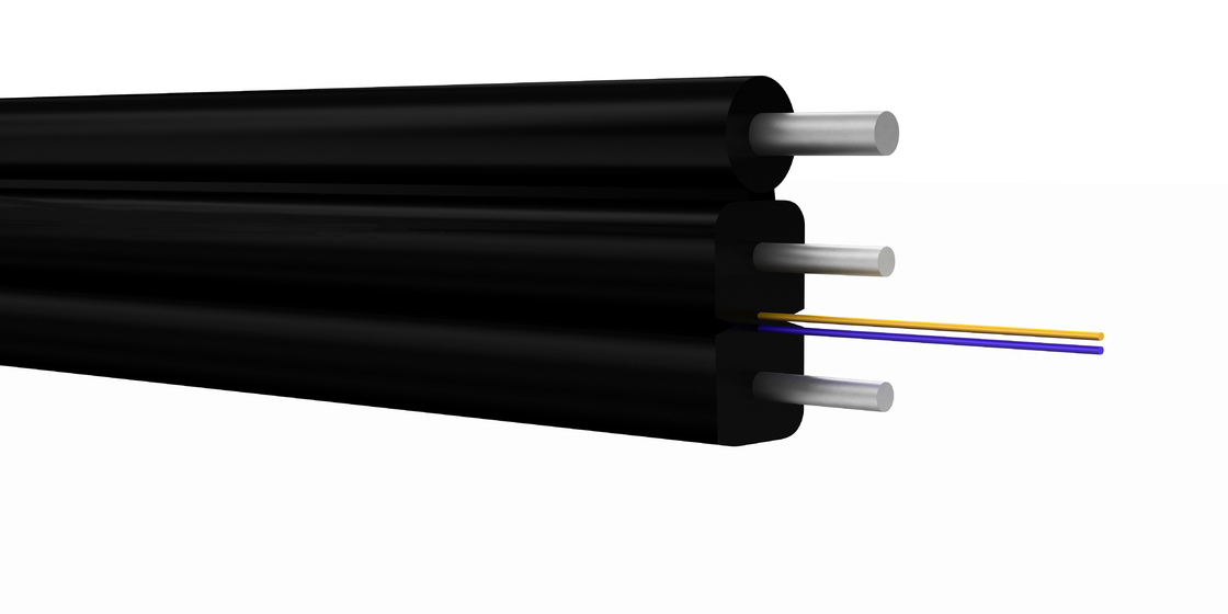 Utilização em cabos aéreos de fibra óptica FTTH auto-suportados para uso interno e externo