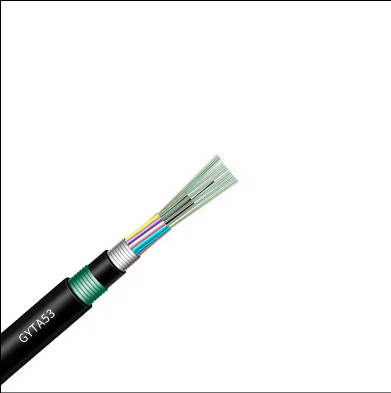 Cabos de fibra óptica para exterior GYTA53 2-144 Núcleos Blindado Casaco Duplo Aplicado para Aéreo/Directo Enterrado
