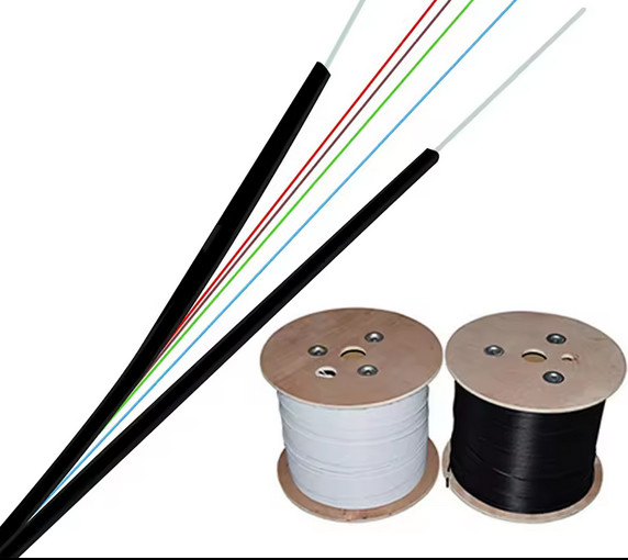 4 núcleos Cable FTTH Indoor Drop GJXH/GJXFH Arco-tipo de aço/FRP membro de resistência