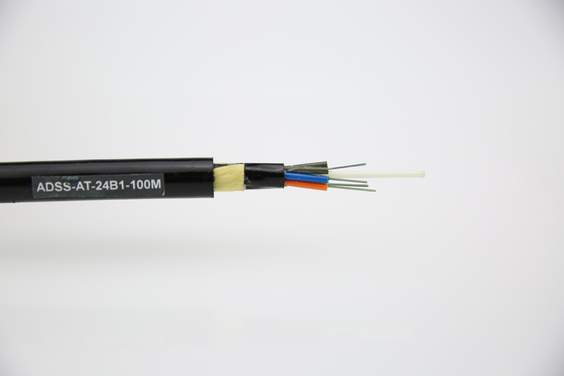 2-144 Núcleo de cabo óptico aéreo autossustentável totalmente dielétrico ADSS Double Jacket
