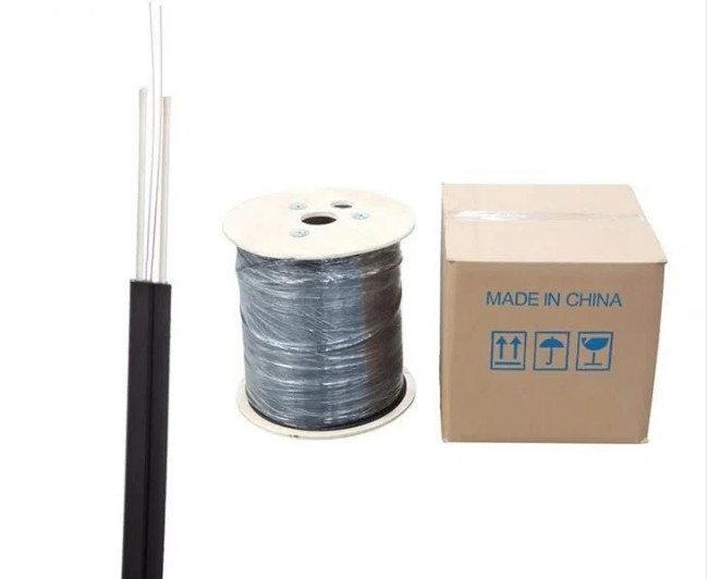 FTTH Drop Cable SingleMode 1-2 Cores GJXFH FRP Força Membro