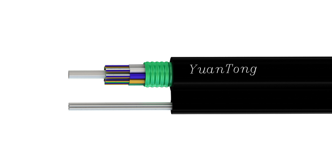 Cable aéreo de fibra óptica 2 4 6 8 10 12 Core Banda de aço autoportante Gyxtc8s Cable