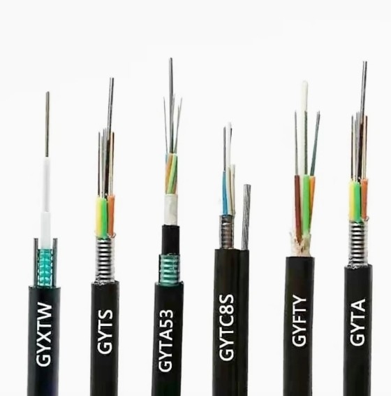 6-144 Cores Transmissão de sinal de dados de rede cabo de fibra óptica exterior com serviços de personalização