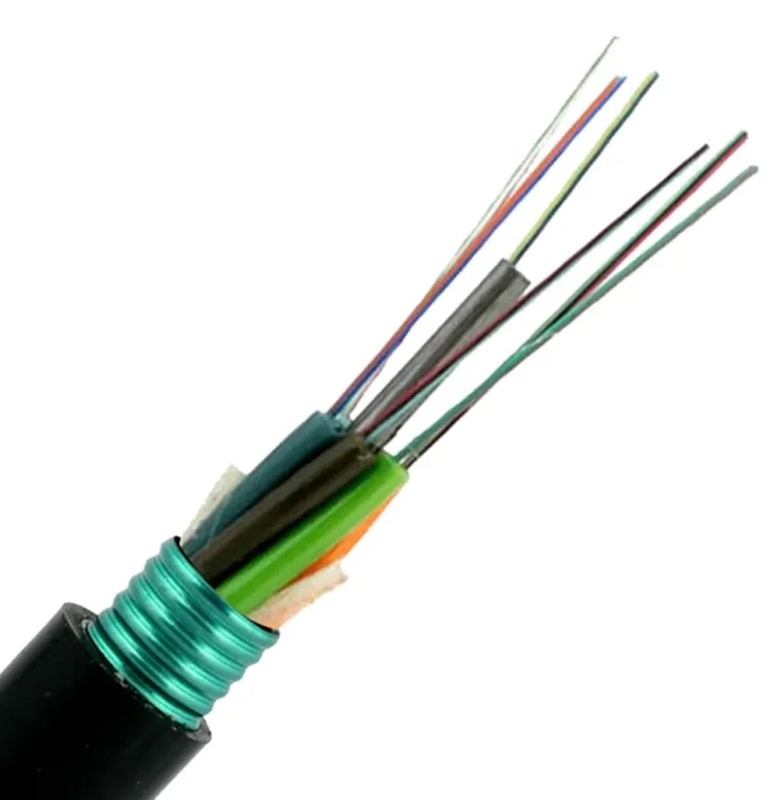 Cabos ópticos de aço blindados ao ar livre GYTS 2-144f tipo de tubo solto