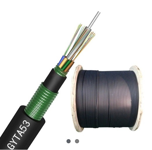 Cabo óptico PE de bainha enterrado diretamente GYTA53 12,2-19,7 mm de diâmetro para os requisitos do cliente