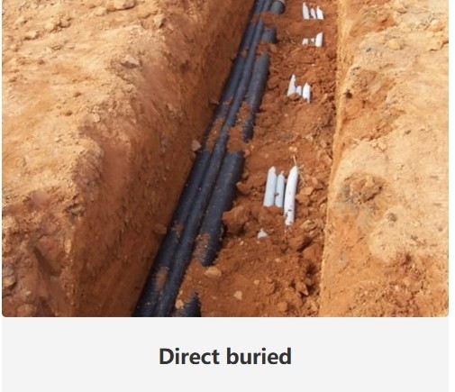 Cabos de fibra óptica enterrados diretamente para aplicações de enterramento direto -20- 70°C Estrutura SZ tubo solto enrolado