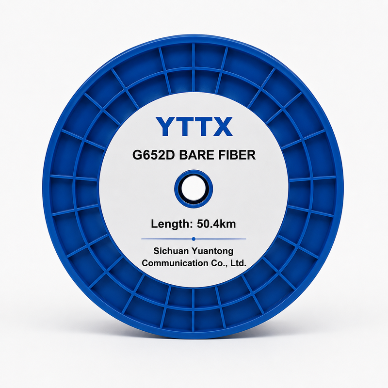 Fibra G652D 48,8KM 50,4KM por carretel Fibra nua SM pode ter comprimento personalizado