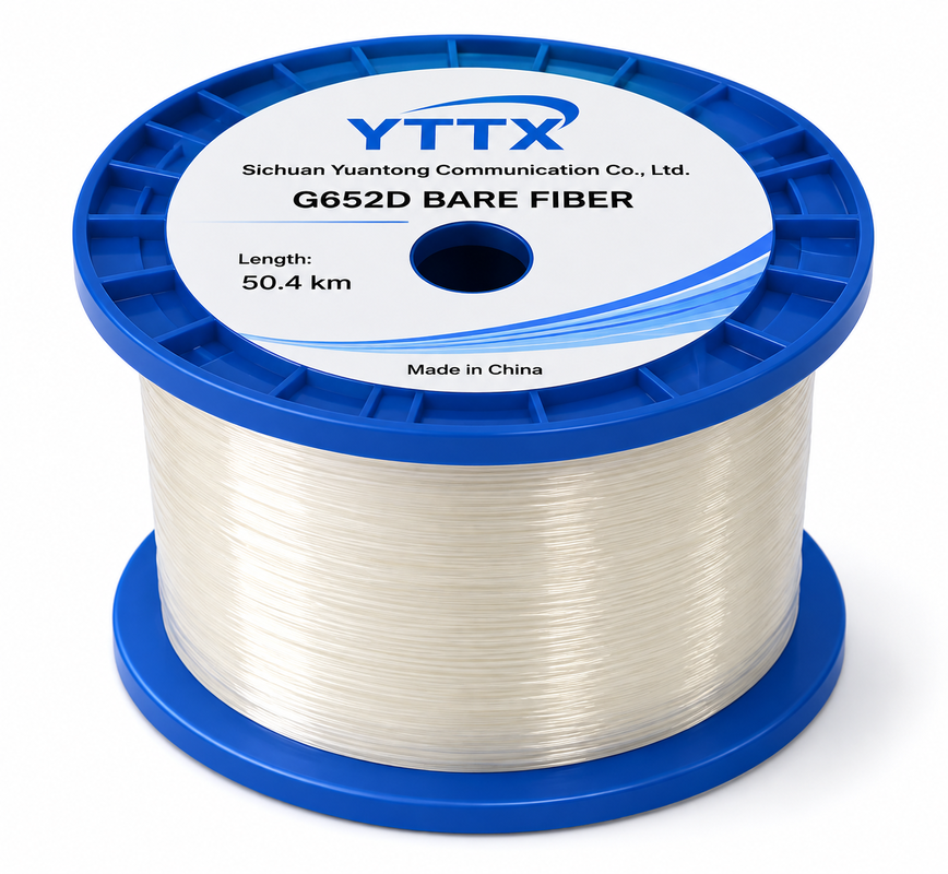 Fibra G652D 48,8KM 50,4KM por carretel Fibra nua SM pode ter comprimento personalizado