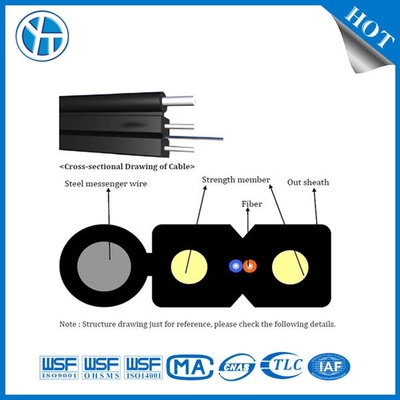 200N Resistência à tração Cable FTTH Drop Indoor Yofc Fibra para Conectividade Sem Secções